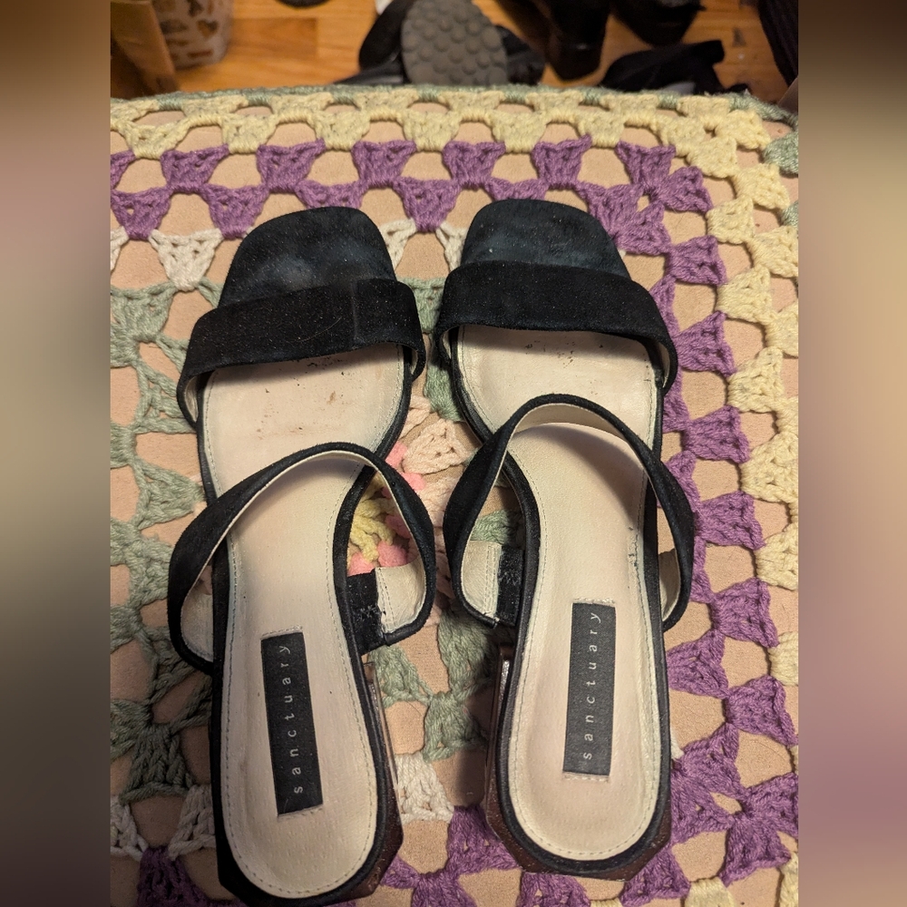 Sanctuary Black Strappy Sandals
